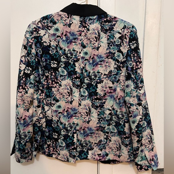 LC floral jacket Lauren Conrad violet blue lightweight like new - Picture 3 of 6